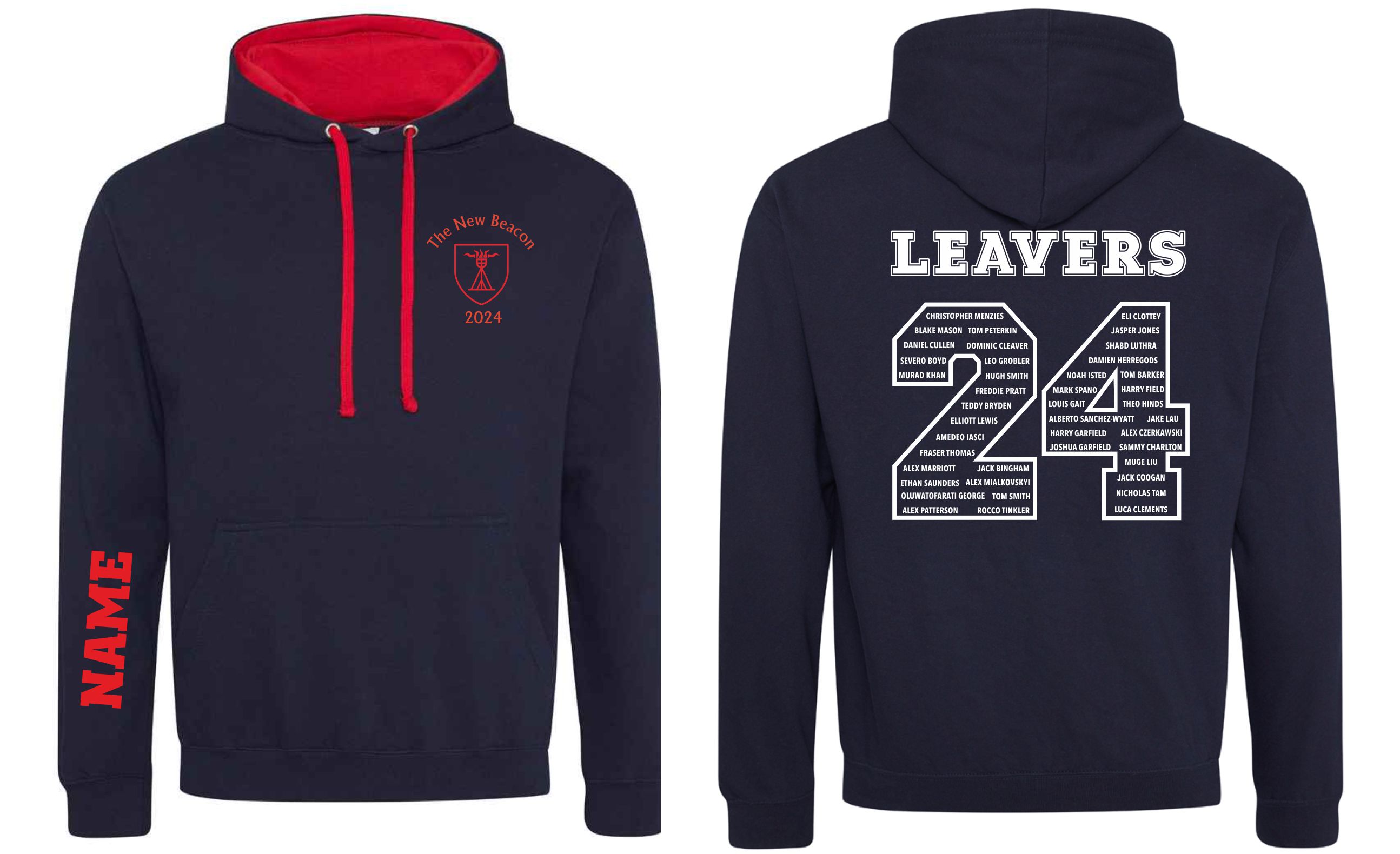 New Beacon YEAR 8 Leavers hoodie KIDS Sizes